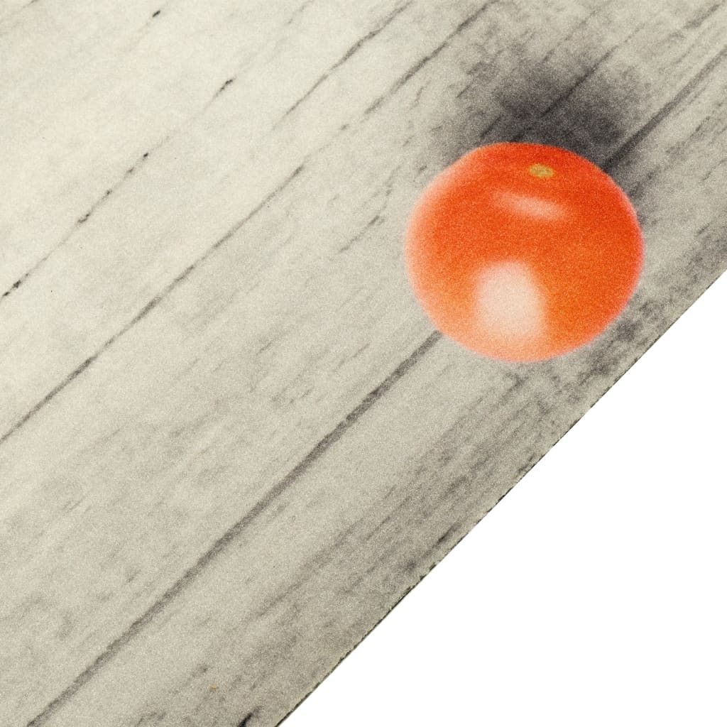 Vidaxl keukenmat wasbaar tomatenprint 60x180 cm fluweel