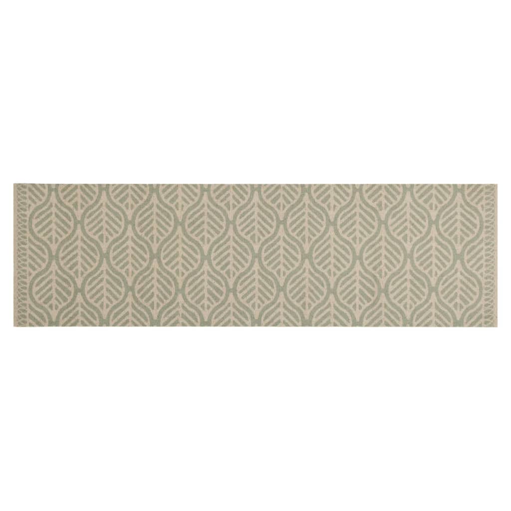 Vidaxx alfombra de cocina lavable estampado de hojas 45x150 cm terciopelo