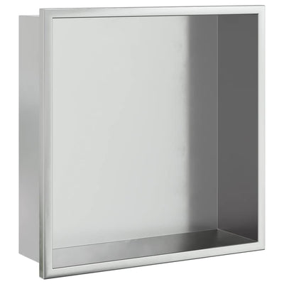 Vidaxl Shower 32x32x9 cm in acciaio inossidabile colorato in argento spazzolato