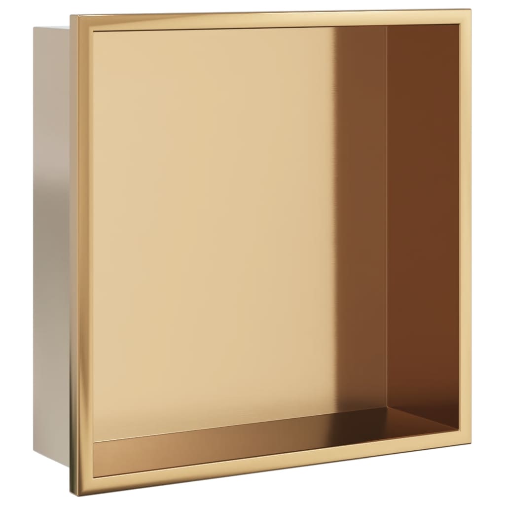 Vidaxx nicho de ducha 32x32x9 cm acero inoxidable dorado cepillado