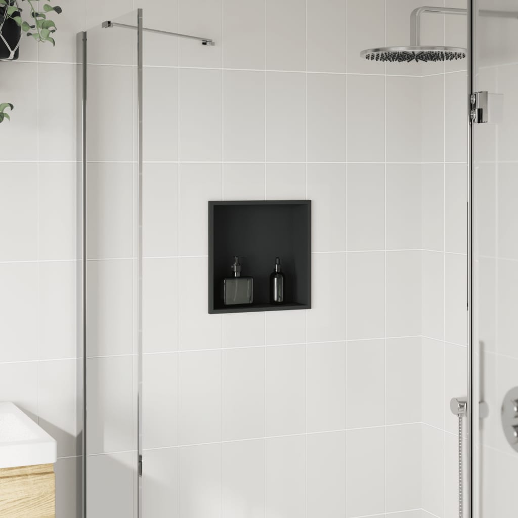 Vidaxl Shower 32x32x9 cm in acciaio inossidabile nero