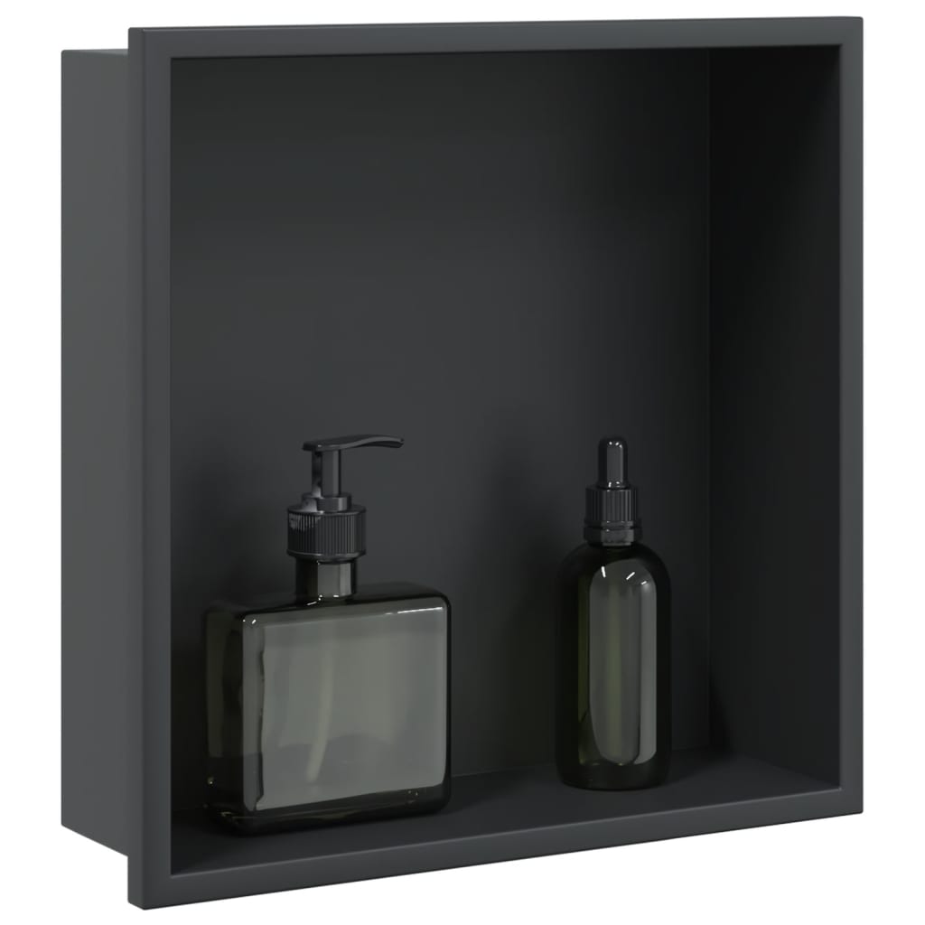 Vidaxl Shower 32x32x9 cm in acciaio inossidabile nero