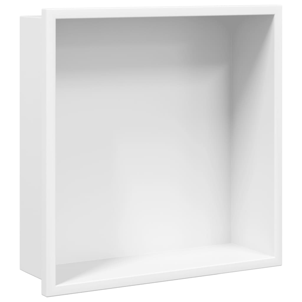 Vidaxx nicho de ducha 32x32x9 cm acero inoxidable blanco mate