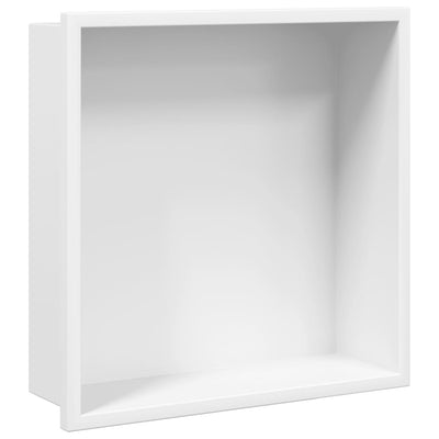 Nicchia doccia Vidaxx 32x32x9 cm acciaio inox bianco opaco