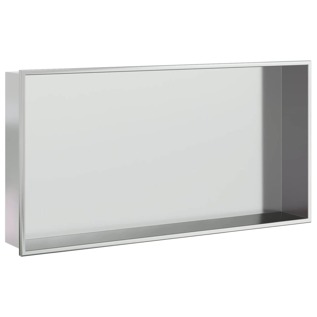 Vidaxl Shower 62x32x9 cm de acero inoxidable de color plateado