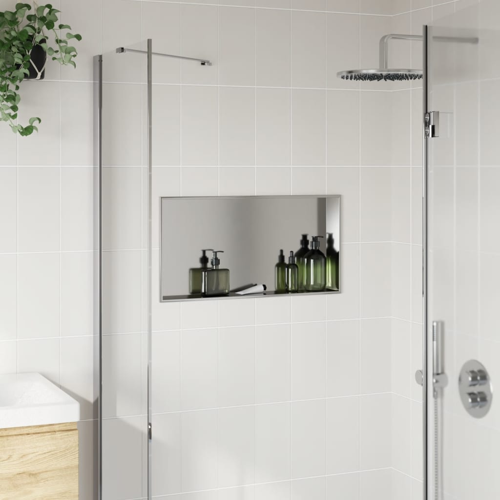 Vidaxl Shower 62x32x9 cm de acero inoxidable de color plateado