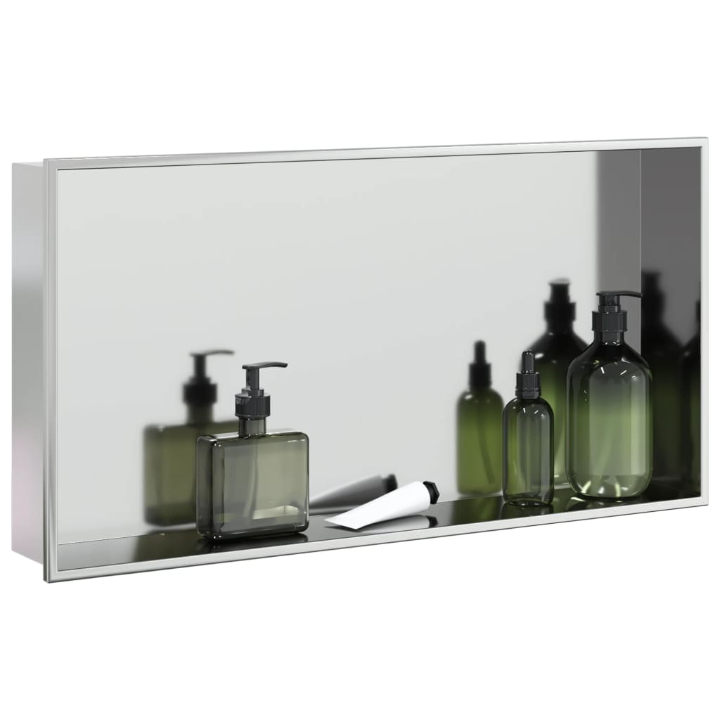 Vidaxl Shower 62x32x9 cm de acero inoxidable de color plateado