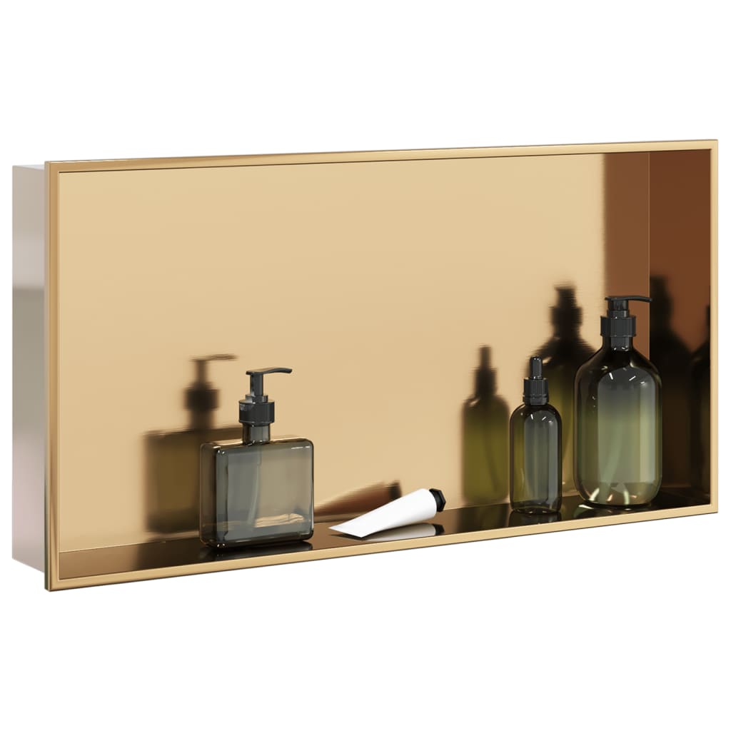 Nicchia doccia Vidaxx 62x32x9 cm acciaio inossidabile spazzolato color oro