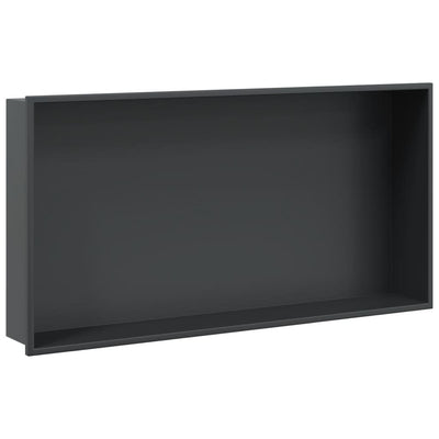 Nicchia doccia Vidaxx 62x32x9 cm acciaio inossidabile nero opaco