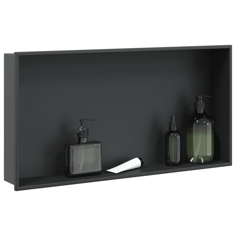 Vidaxl douchenis 62x32x9 cm roestvrijstaal matzwart