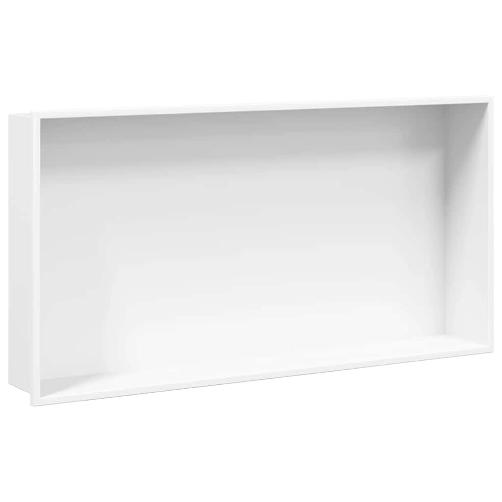 Nicchia doccia Vidaxx 62x32x9 cm acciaio inox bianco opaco