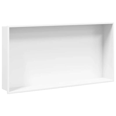 Nicchia doccia Vidaxx 62x32x9 cm acciaio inox bianco opaco