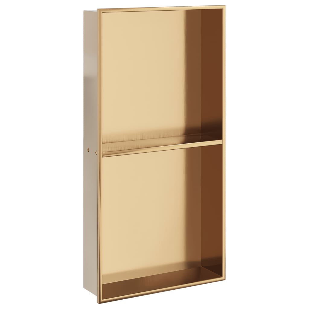 Nicchia doccia Vidaxx 32x62x9 cm in acciaio inox spazzolato color oro