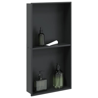 Vidaxl Shower 32x62x9 cm de acero inoxidable negro mate negro