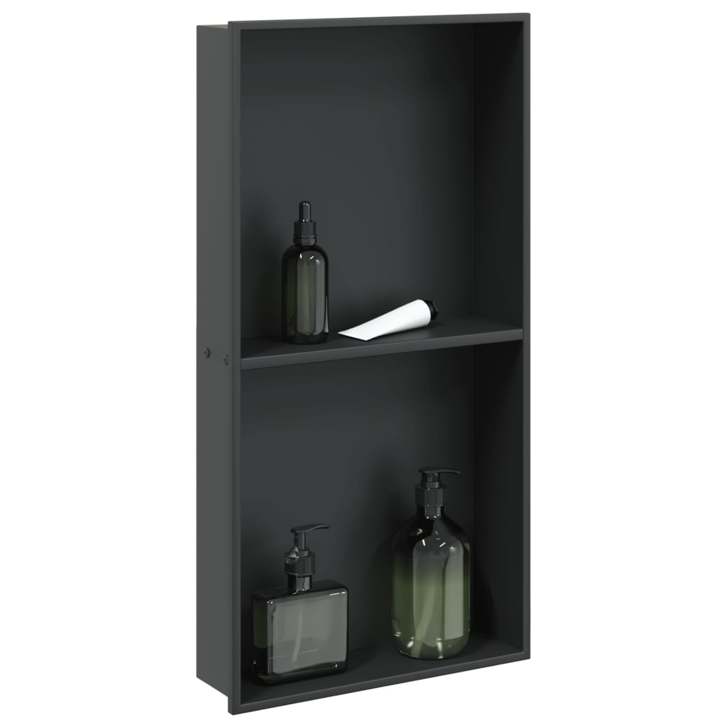 Vidaxl Shower 32x62x9 cm in acciaio inossidabile nero