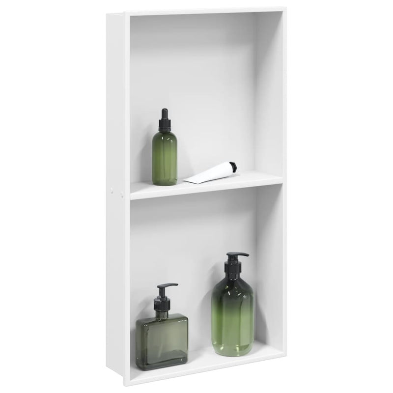 Vidaxx nicho de ducha 32x62x9 cm acero inoxidable blanco mate
