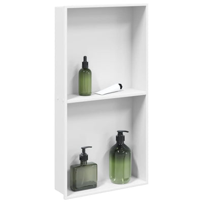 Nicchia doccia Vidaxx 32x62x9 cm acciaio inox bianco opaco