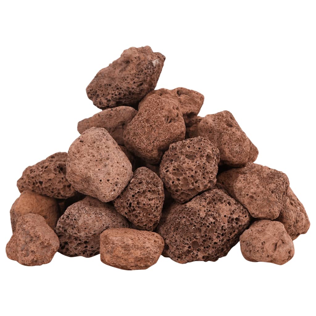 VidaXL piedras de lava 25 kg 3-5 cm rojo