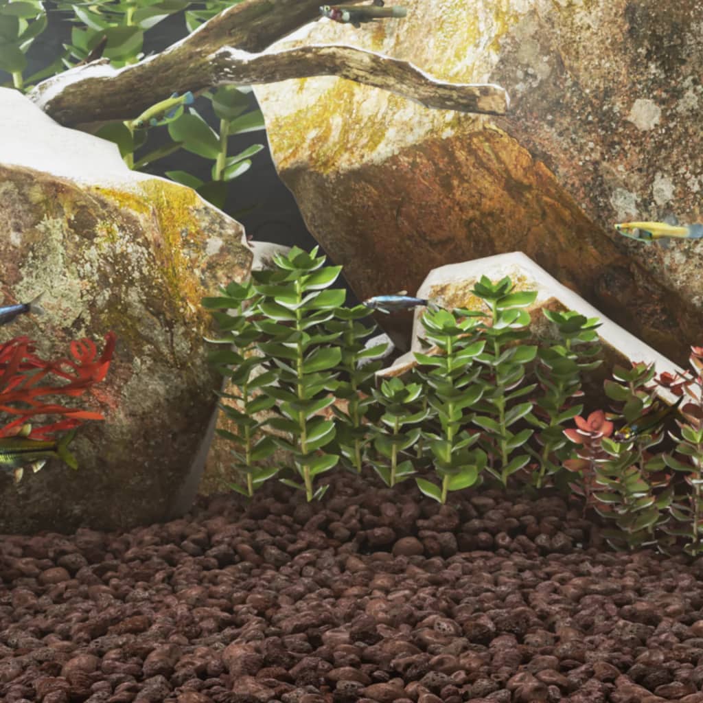 VidaXL piedras de lava 25 kg 3-5 cm rojo