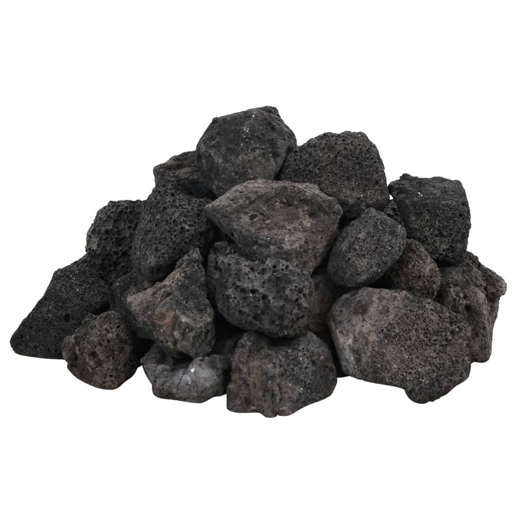 Vidaxl Lava pietre 10 kg 3-5 cm nero