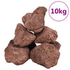 Vidaxl Lava Stones 10 kg 10-30 cm di rosso