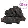 Vidaxl Lava pietre 25 kg 10-30 cm nero