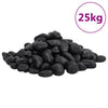Vidaxl ciottoli lucidi 2-5 cm 25 kg neri