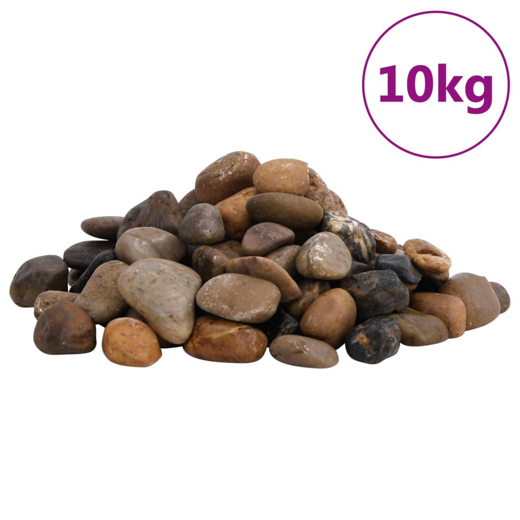 Guijarros vidaxl pulidos 2-5 cm 10 kg multicolor