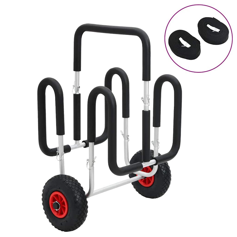 Carrello sup Vidaxl per tavola da surf 45 kg in alluminio