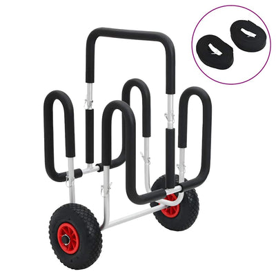 Carrello sup Vidaxl per tavola da surf 45 kg in alluminio