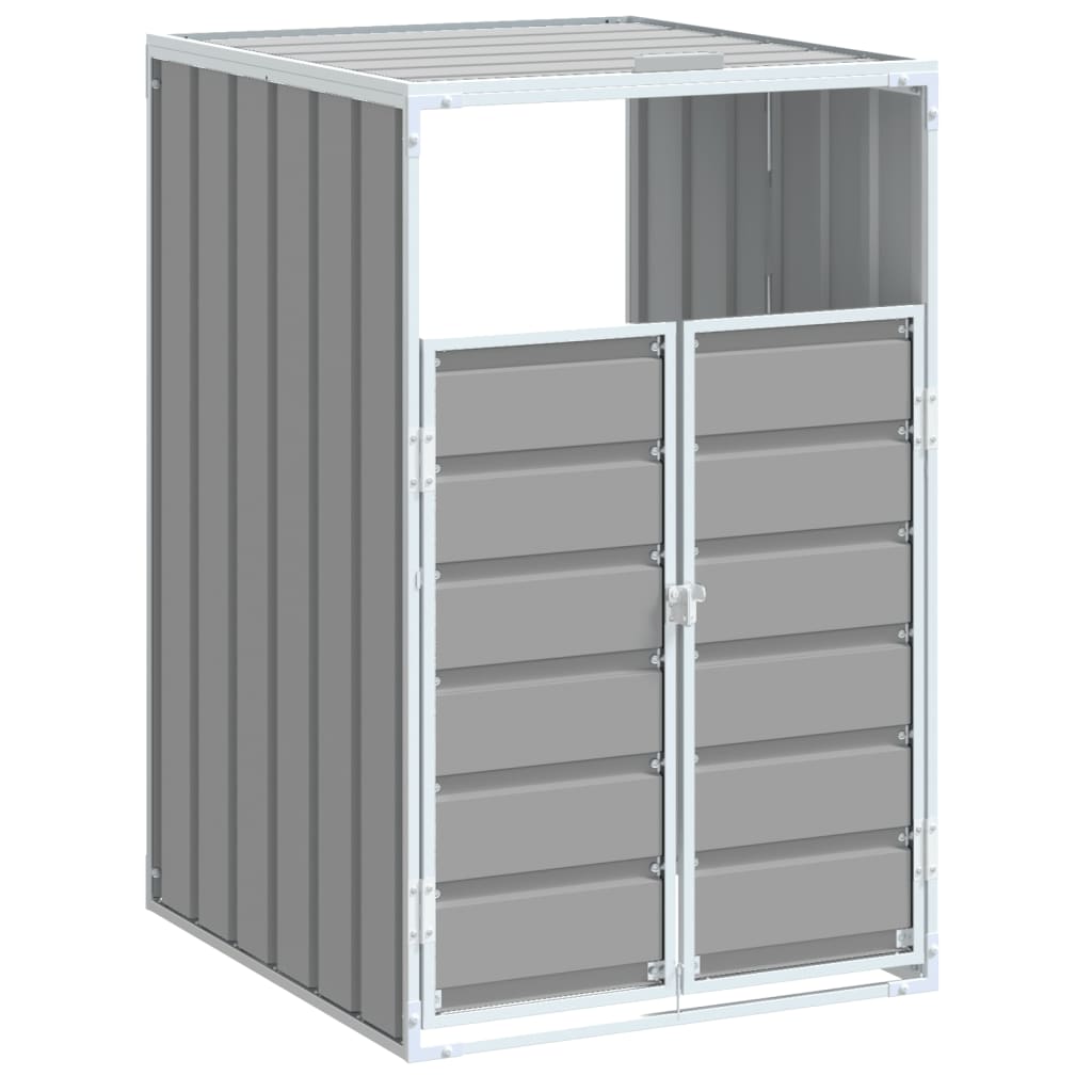 Almacenamiento de contenedores de Vidaxl para 1 contenedor 72x81x115 cm de acero gris
