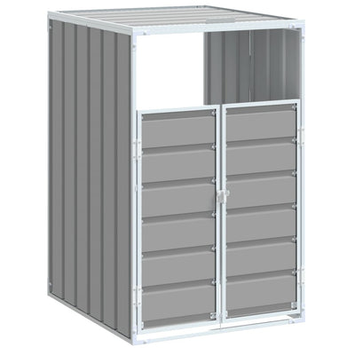 Archiviazione del contenitore Vidaxl per 1 contenitore 72x81x115 cm in acciaio grigio