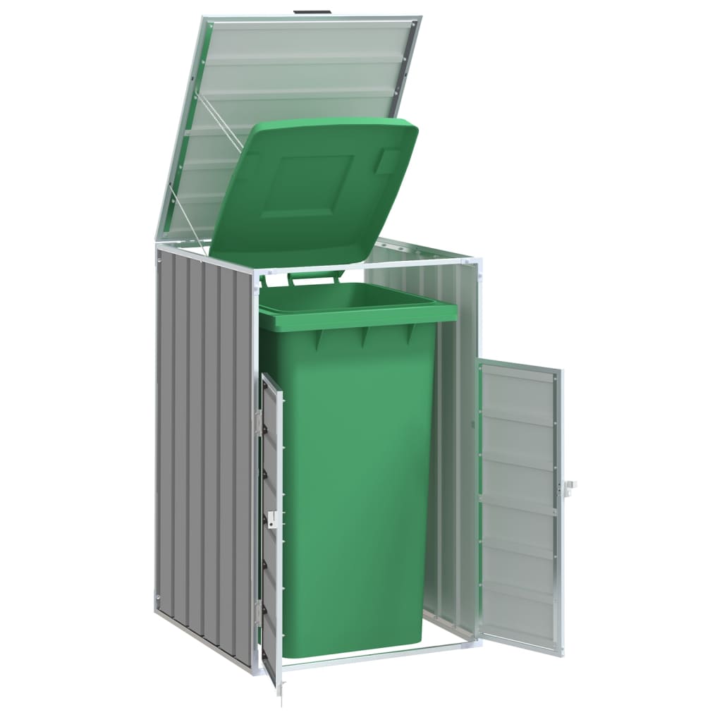 Almacenamiento de contenedores de Vidaxl para 1 contenedor 72x81x115 cm de acero gris