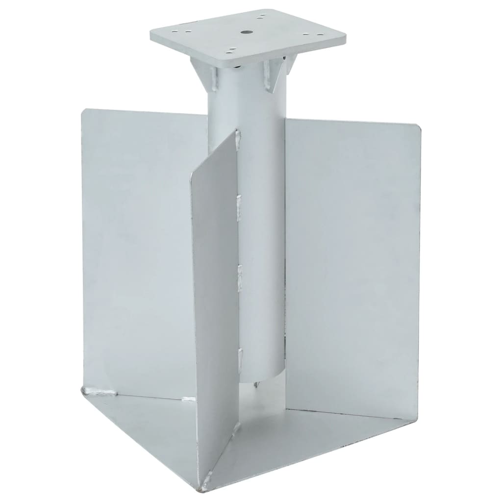 Vidaxl Parasol Foot per nel terreno 27.5x27.5x45 cm Colore argento in acciaio