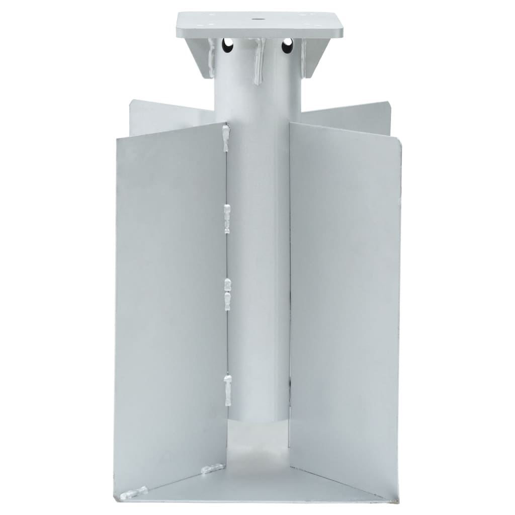 Vidaxl Parasol Foot per nel terreno 27.5x27.5x45 cm Colore argento in acciaio