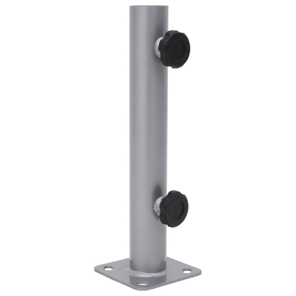Vidaxx base de sombrilla para poste ø32 34 38 mm acero plateado