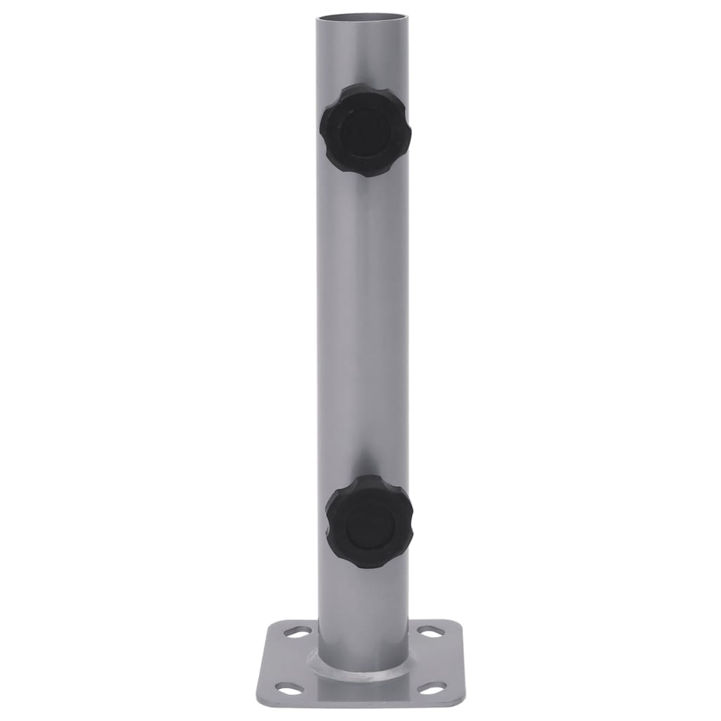 Vidaxx base de sombrilla para poste ø32 34 38 mm acero plateado