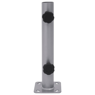 Base per ombrellone Vidaxx per palo ø32 34 38 mm in acciaio color argento