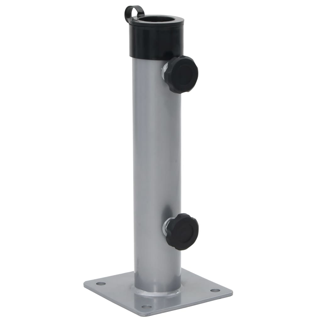 Vidaxx base de sombrilla para poste ø38 48 mm acero plateado