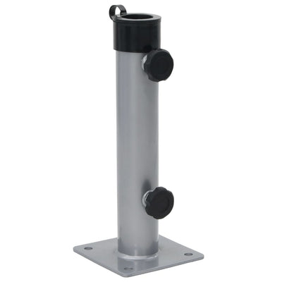 Base per ombrellone Vidaxx per palo ø38 48 mm in acciaio color argento
