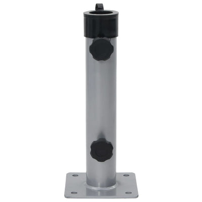 Base per ombrellone Vidaxx per palo ø38 48 mm in acciaio color argento