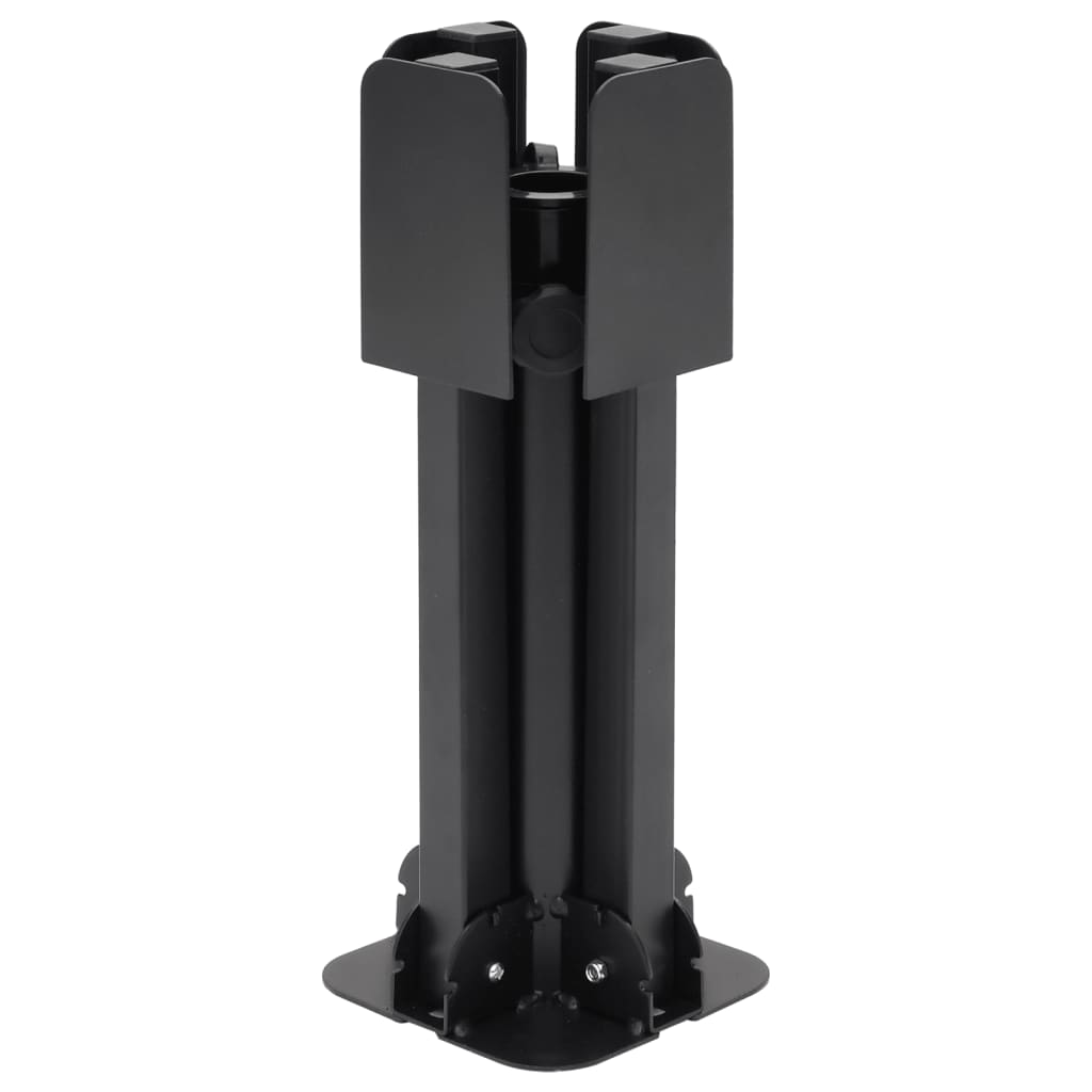 Vidaxl Parasol Foot Plegable para Ø38 48 mm Stick Steel Glossy Negro