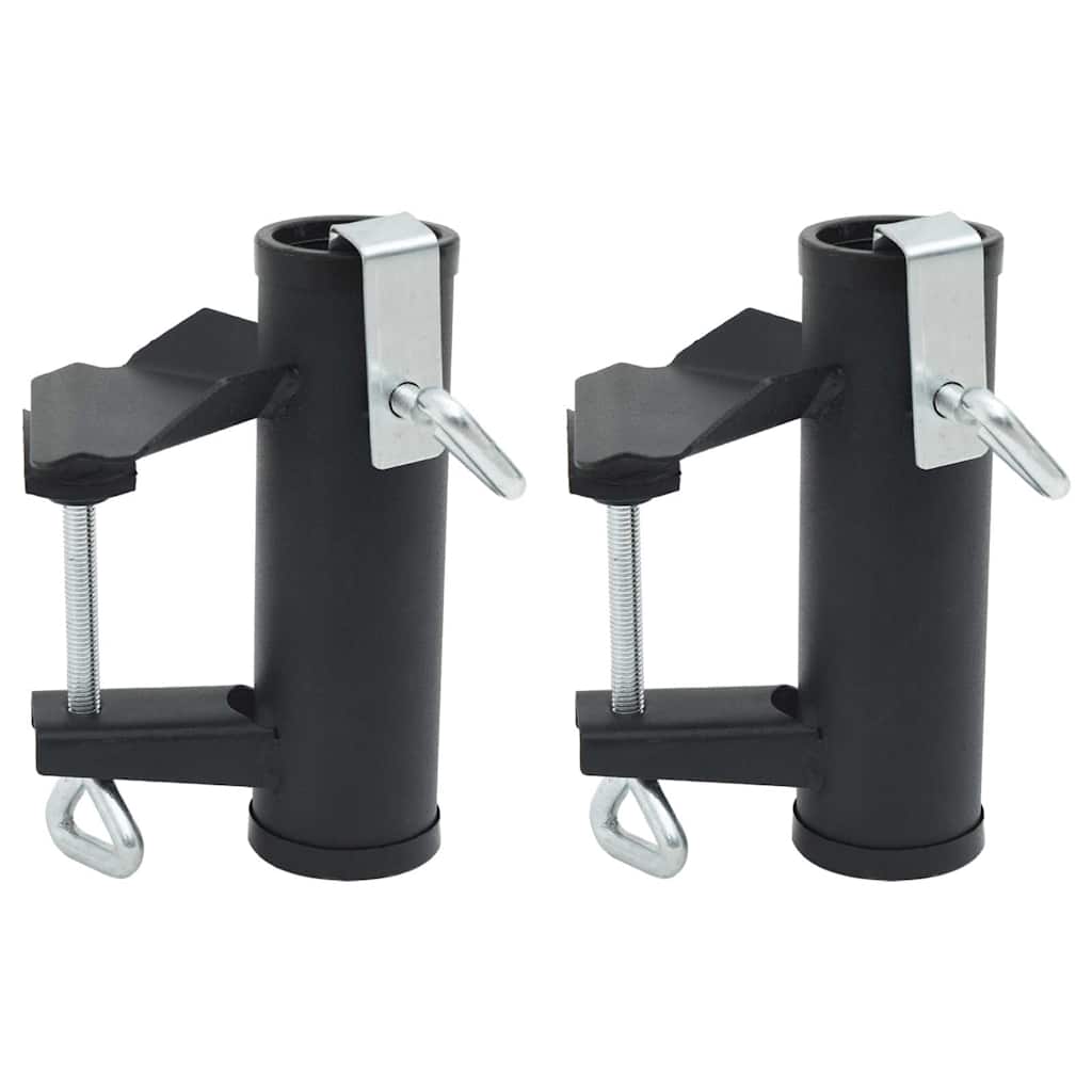 Cerras de parasol de Vidaxl para balcón 2 st 25-38 mm de acero