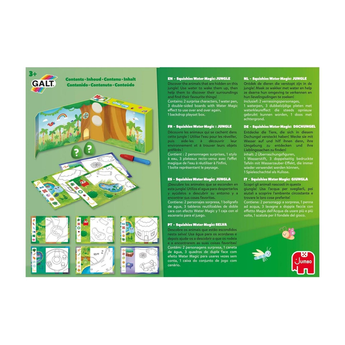 Squishy jumbo mágico de agua selva