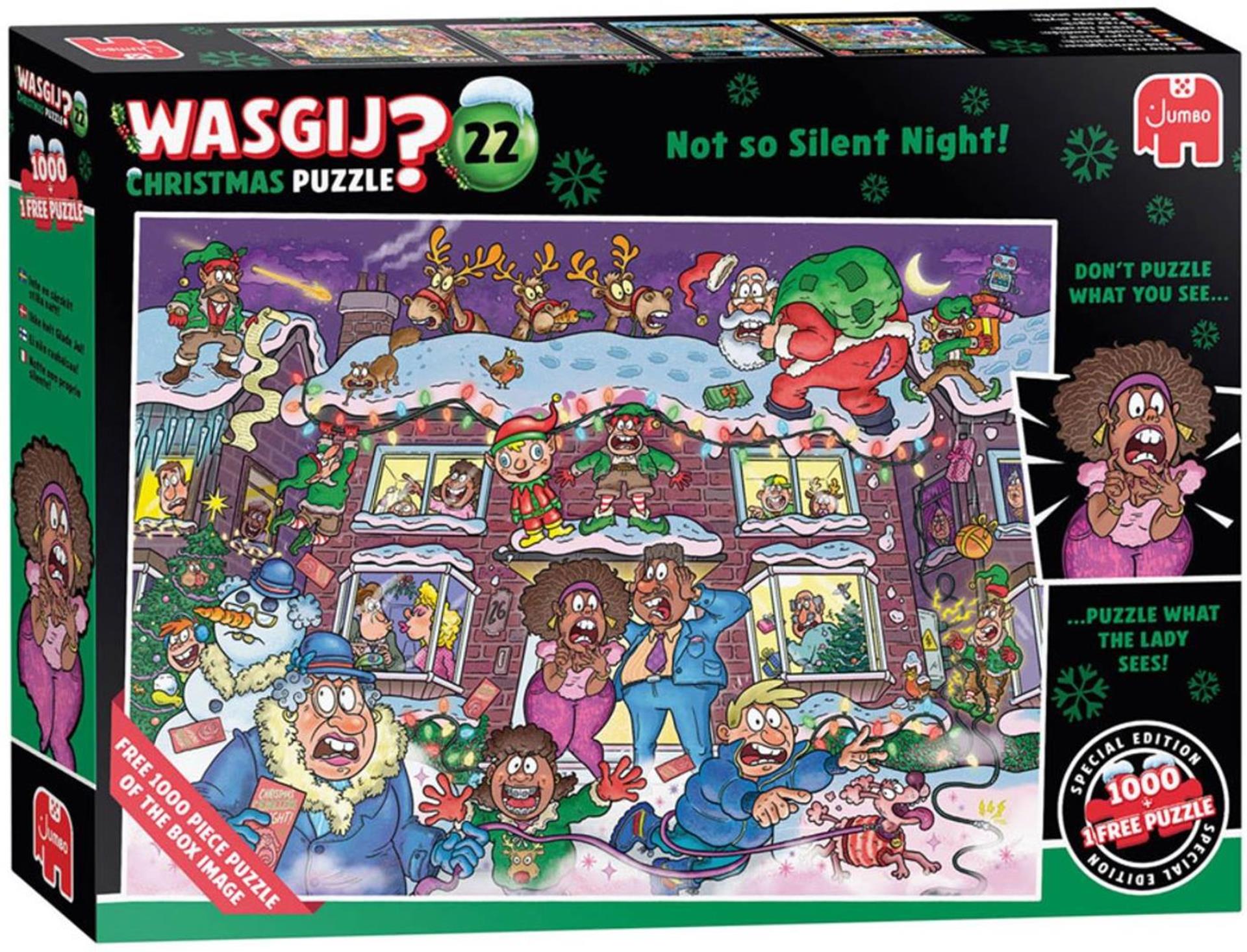 Jumbo Wasgij Christmas 22 Jigsaw Puzzle: non una notte così silenziosa! - 2x1000 pz.