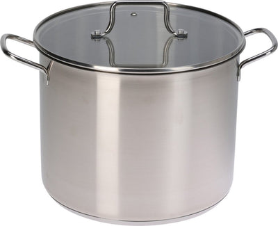 Eccellente pentola per zuppa casalinga in acciaio inossidabile con coperchio in vetro 24 cm