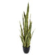 Altre marche pianta artificiale sansevieria 92 cm verde giallo