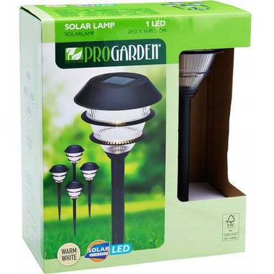 Pro garden solar garden lamps 4 pieces black