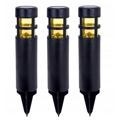 Pro garden solar garden lamps 3 pieces black