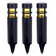 Lámparas solares de jardín Pro garden 3 piezas negro